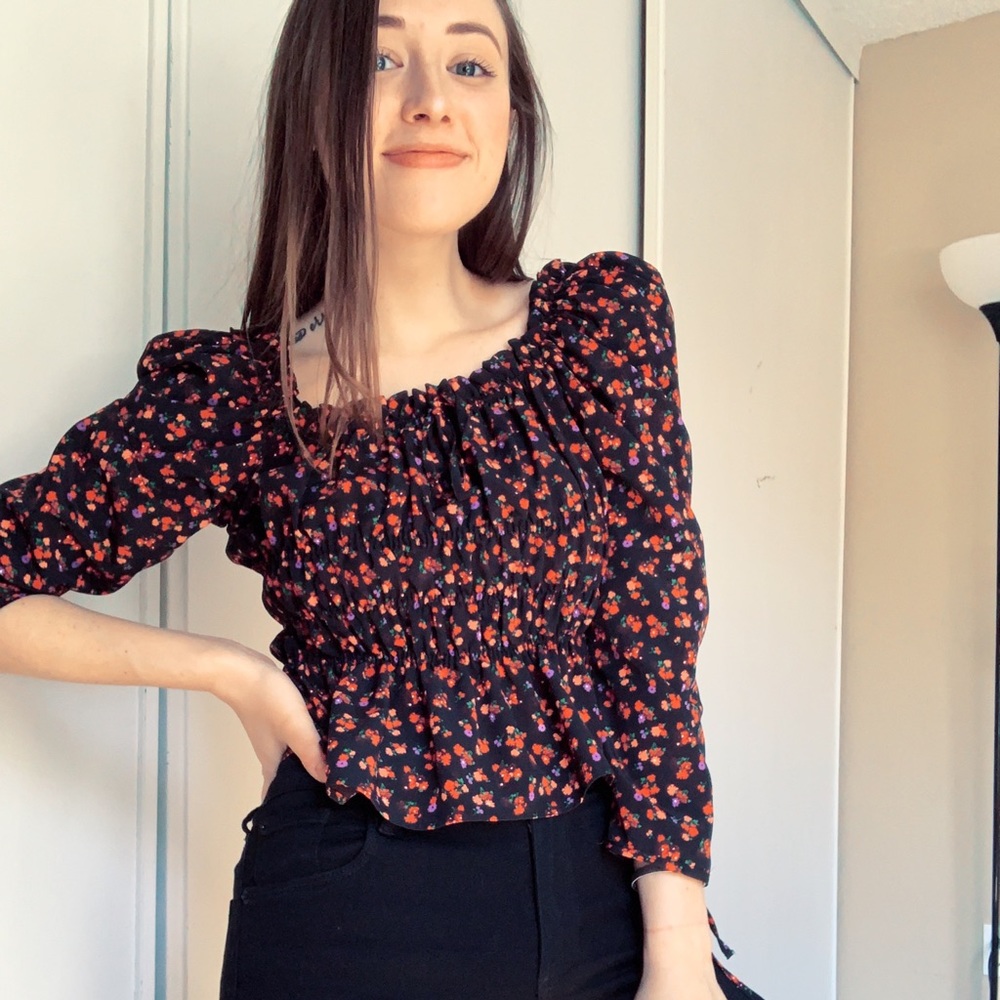 Brand New Topshop Floral Blouse